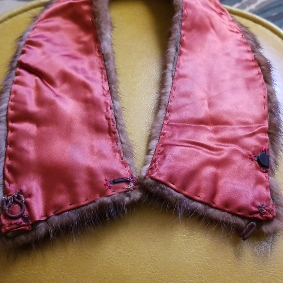 VTG Mink Fur Detachable Handmade Collar - Picture 6 of 8